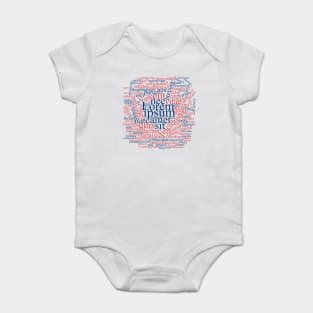 Lorem Ipsum Word Cloud Baby Bodysuit